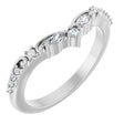 Platinum Marquise Natural Diamond Contour Band - 1/8 CTW (Style 127012)