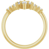 14K Gold Marquise Lab-Grown Diamond Contour Band - 1/4-3/8 CTW - Yellow Gold - view 2