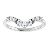 Platinum Round Lab-Grown Diamond Contour Band - 1/4-3/8 CTW - view 3