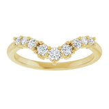 14K Gold Round Lab-Grown Diamond Contour Band - 1/4-3/8 CTW - Yellow Gold - view 3