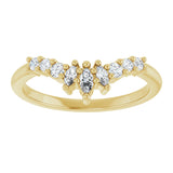 14K Gold Marquise Lab-Grown Diamond Contour Band - 1/4-3/8 CTW - Yellow Gold - view 3