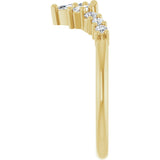 14K Gold Marquise Lab-Grown Diamond Contour Band - 1/4-3/8 CTW - Yellow Gold - view 4