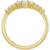 14K Gold Round Lab-Grown Diamond Contour Band - 1/4-3/8 CTW - Yellow Gold - view 2