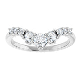 Platinum Round Lab-Grown Diamond Contour Band - 1/4-3/8 CTW - view 3