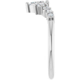 Platinum Marquise Lab-Grown Diamond Contour Band - 1/4-3/8 CTW - view 4