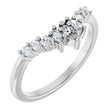 Platinum Marquise Lab-Grown Diamond Contour Band - 1/4-3/8 CTW