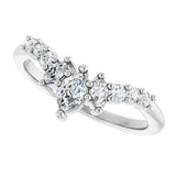 Platinum Marquise Lab-Grown Diamond Contour Band - 1/4-3/8 CTW - view 5