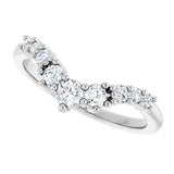 Platinum Round Lab-Grown Diamond Contour Band - 1/4-3/8 CTW - view 5