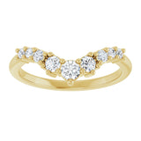 14K Gold Round Lab-Grown Diamond Contour Band - 1/4-3/8 CTW - Yellow Gold - view 3