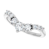 14K Gold Round Lab-Grown Diamond Contour Band - 1/4-3/8 CTW - White Gold - view 5