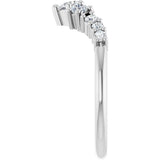 Platinum Round Lab-Grown Diamond Contour Band - 1/4-3/8 CTW - view 4