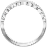 Platinum Round Lab-Grown Diamond Accented Sculptural Band - 08 CTW - view 2