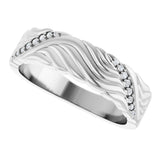 Platinum Round Lab-Grown Diamond Accented Sculptural Band - 08 CTW - view 5