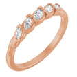 14K Gold Marquise Natural Diamond Anniversary Band - 1/4 CTW - Rose Gold
