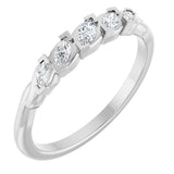 Platinum Marquise Lab-Grown Diamond Anniversary Band - 1/4 CTW