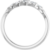 Platinum Marquise Natural Diamond Anniversary Band - 1/4 CTW - view 2