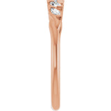 14K Gold Marquise Lab-Grown Diamond Anniversary Band - 1/4 CTW - Rose Gold - view 4