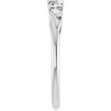 14K Gold Marquise Natural Diamond Anniversary Band - 1/4 CTW - White Gold - view 4
