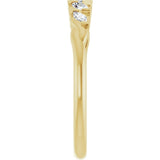 14K Gold Marquise Natural Diamond Anniversary Band - 1/4 CTW - Yellow Gold - view 4