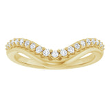 14K Gold Round Lab-Grown Diamond Contour Band - 1/5 CTW - Yellow Gold - view 3