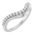 Platinum Round Lab-Grown Diamond Contour Band - 1/5 CTW