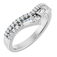 Platinum Round Lab-Grown Diamond Contour Band - 3/8 CTW