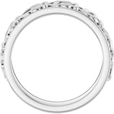 14K Gold Round Lab-Grown Diamond Accented Band - 1/4 CTW - White Gold - view 7