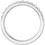 Platinum Round Lab-Grown Diamond Anniversary Band - 1/4-1/3 CTW - view 2