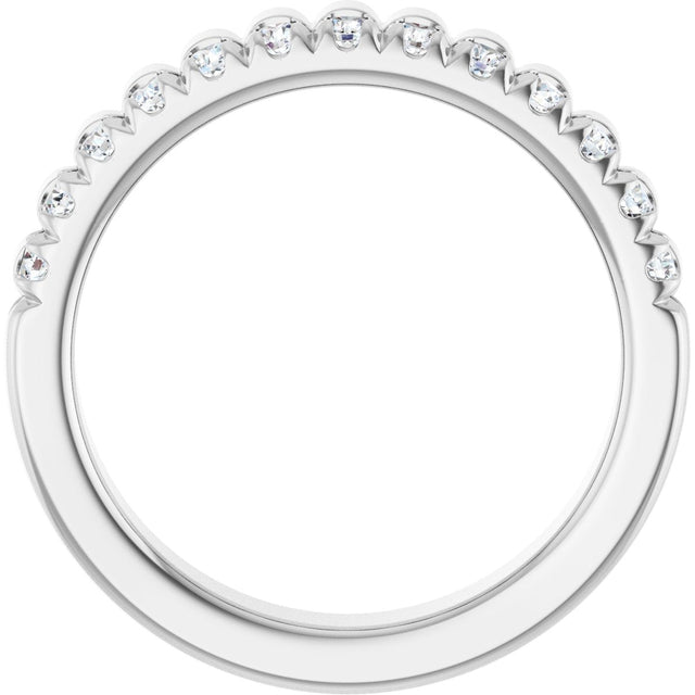 Platinum Round Lab-Grown Diamond Anniversary Band - 1/4-1/3 CTW - view 2