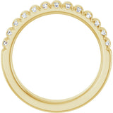 14K Gold Round Lab-Grown Diamond Anniversary Band - 1/4-1/3 CTW - Yellow Gold - view 2