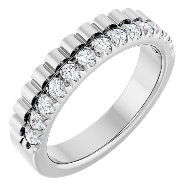 Platinum Round Lab-Grown Diamond Anniversary Band - 1/4-1/3 CTW