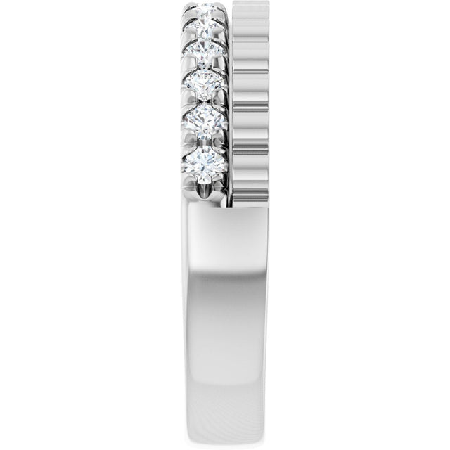 Platinum Round Lab-Grown Diamond Anniversary Band - 1/4-1/3 CTW - view 4