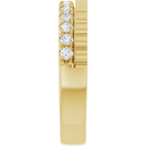 14K Gold Round Lab-Grown Diamond Anniversary Band - 1/4-1/3 CTW - Yellow Gold - view 4