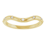 14K Gold Round Lab-Grown Diamond Contour Band - 05 CTW - Yellow Gold - view 3