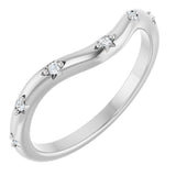 Platinum Round Lab-Grown Diamond Contour Band - 05 CTW
