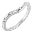 Platinum Round Natural Diamond Contour Band - 05 CTW