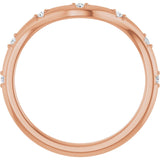 14K Gold Round Lab-Grown Diamond Contour Band - 05 CTW - Rose Gold - view 2