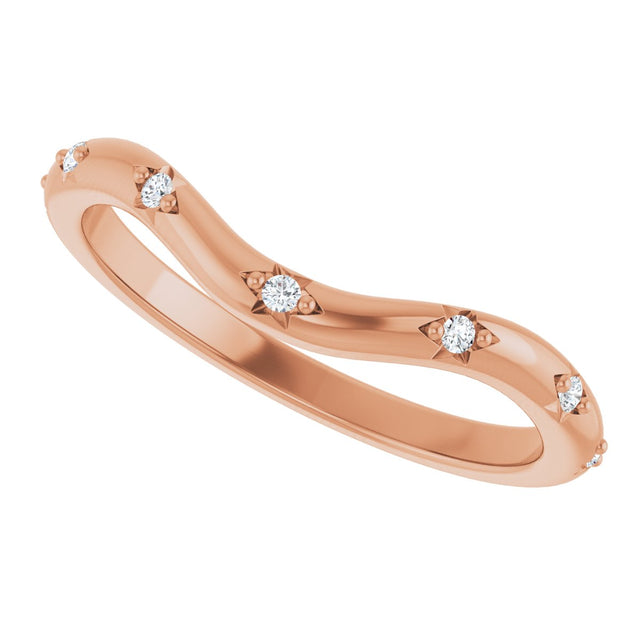 14K Gold Round Lab-Grown Diamond Contour Band - 05 CTW - Rose Gold - view 5