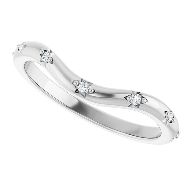 Platinum Round Lab-Grown Diamond Contour Band - 05 CTW - view 5