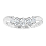 14K Gold Pear Lab-Grown Diamond Contour Band - 1/2 CTW (Style 127036) - White Gold - view 3