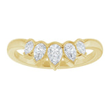 14K Gold Pear Natural Diamond Contour Band - 1/2 CTW (Style 127036) - Yellow Gold - view 3