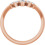 14K Gold Pear Lab-Grown Diamond Contour Band - 1/2 CTW (Style 127036) - Rose Gold - view 2
