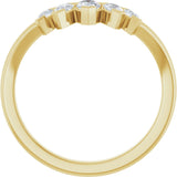 14K Gold Pear Lab-Grown Diamond Contour Band - 1/2 CTW (Style 127036) - Yellow Gold - view 2