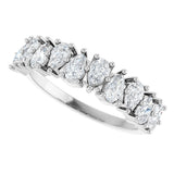 Platinum Pear Lab-Grown Diamond Anniversary Band - 1 CTW - view 5