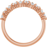 14K Gold Pear Lab-Grown Diamond Anniversary Band - 1 CTW - Rose Gold - view 2
