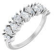 Platinum Pear Natural Diamond Anniversary Band - 1 CTW