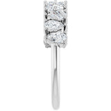 Platinum Pear Natural Diamond Anniversary Band - 1 CTW - view 4