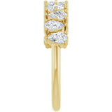 14K Gold Pear Lab-Grown Diamond Anniversary Band - 1 CTW - Yellow Gold - view 4