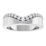 Platinum Round Lab-Grown Diamond Contour Band - 1/5 CTW (Style 127060) - view 3