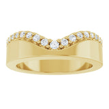 14K Gold Round Lab-Grown Diamond Contour Band - 1/5 CTW (Style 127060) - Yellow Gold - view 3